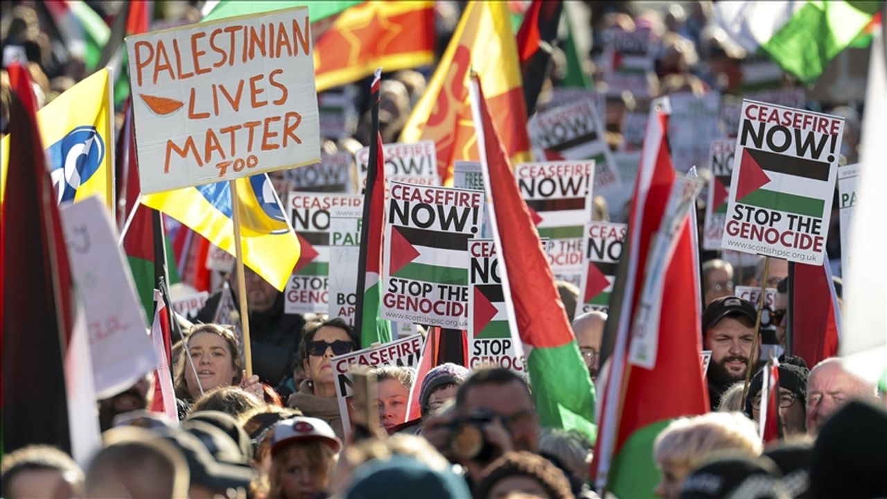 Glasgow'da 'Palestine Action'a, destek veren kişi gözaltına alındı