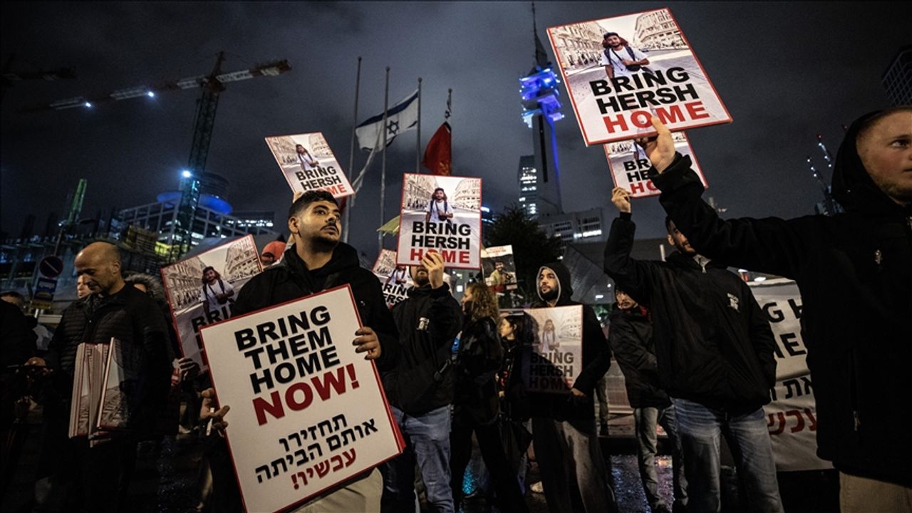 Esir aileleri, Netanyahu'nun Gazze'yi işgal kararını protesto etti