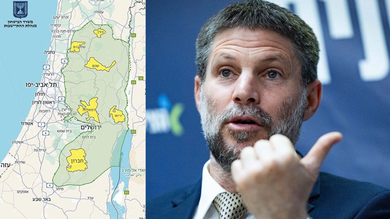 Smotrich: Batı Şeria'nın ilhak haritaları çizildi!