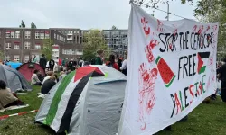 Hollanda'da Filistin'e destek gösterisinde yaklaşık 125 kişi gözaltına alındı