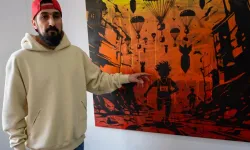 Fransa'nın İstanbul Başkonsolosluğu "Gazze" tablosuna izin vermeyince sokak sergisi iptal edildi