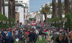 Fas'ta birçok kentte Gazze'ye destek gösterileri düzenlendi
