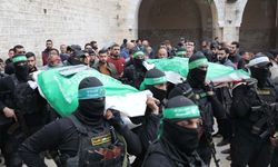 Şehit Hamas üyelerine cenaze töreni düzenlendi