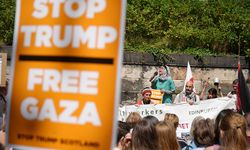 İskoçya'da Trump'a Gazze protestosu