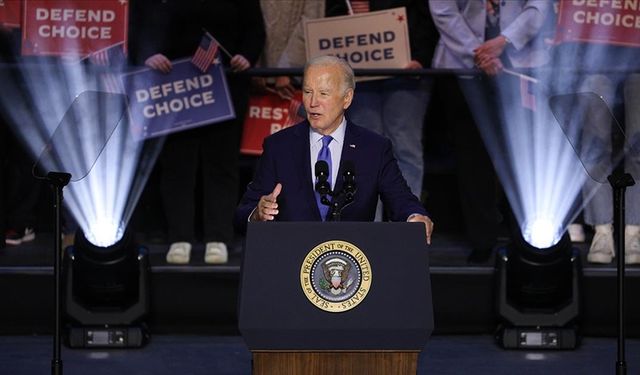 Biden'ın konuşması Filistin protestosuyla kesildi