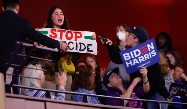Biden'ın konuşması 2. kez Filistin protestosuyla kesildi