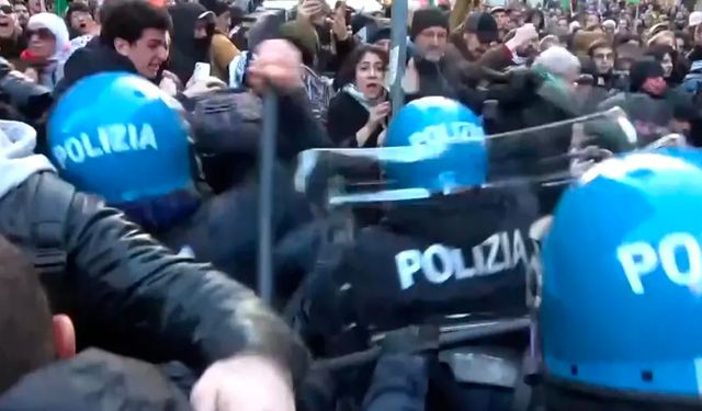 İtalya'da polisin Filistin destek gösterilerine müdahalesi eleştirildi