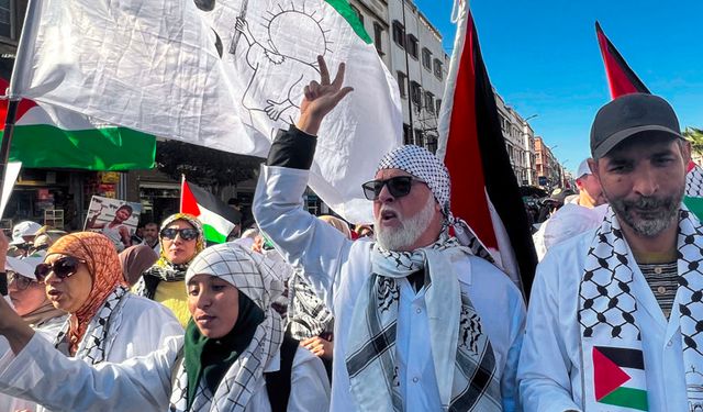 Fas'ta Gazze ile dayanışma gösterisi düzenlendi