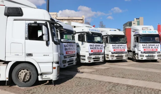Gazze için hazırlanan yardım tırı İzmir'den yola çıktı