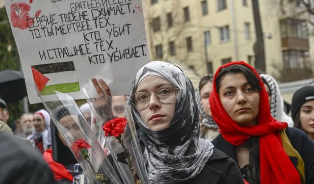 Rusya’da, Filistin Toprak Günü’nün 48. yılı nedeniyle etkinlik düzenlendi