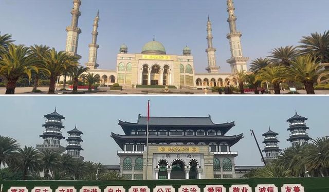 Çin'de İslam mimarisine sahip son büyük cami de "Çinlileştirildi"