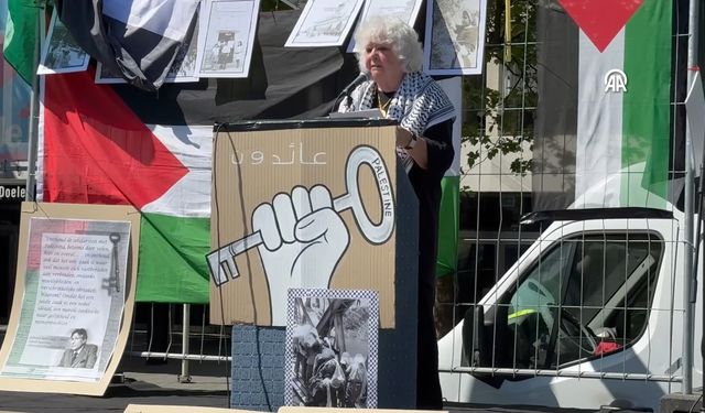Rotterdam'da Gazze'ye düzenlenen saldırılar protesto edildi