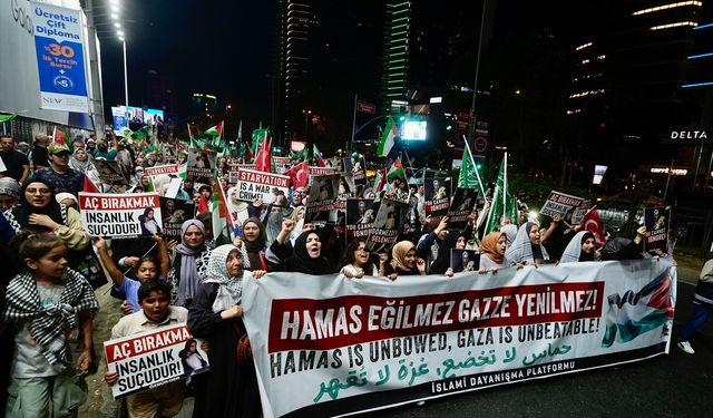İsrail'in Gazze'ye düzenlediği saldırılar İstanbul'da protesto edildi