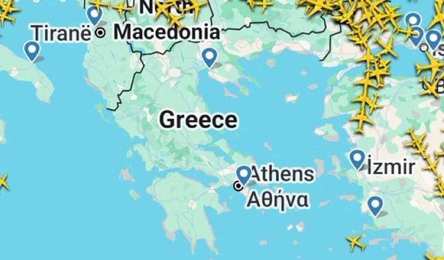 Yunanistan'da hava trafiği durdu: Radyo frekansı arızası