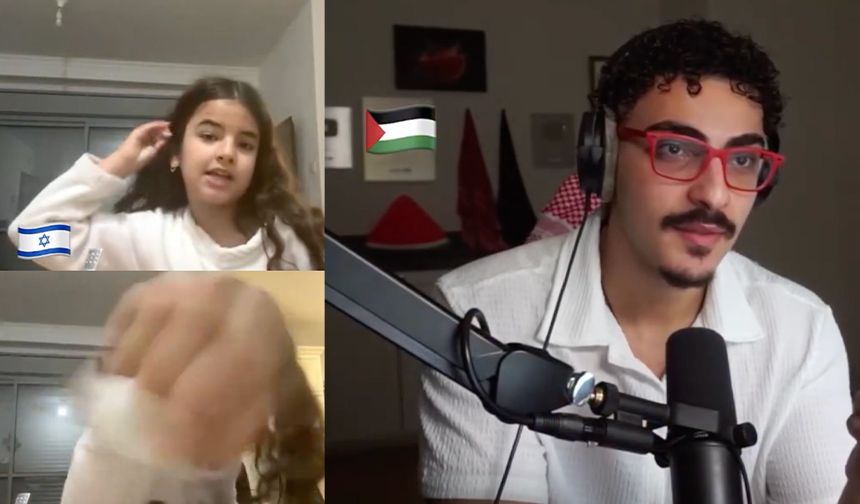 İsrailli küçük kız, Filistinli yayıncıya saldırdı